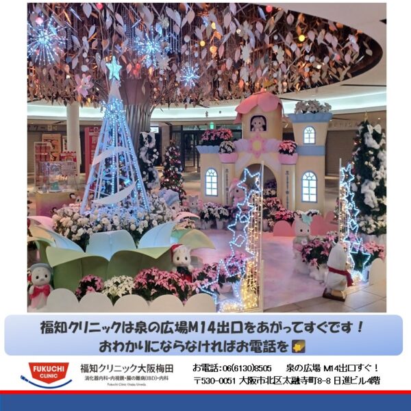 福知クリニックへのランドマーク　泉の広場いまの装い🎄のアイキャッチ画像